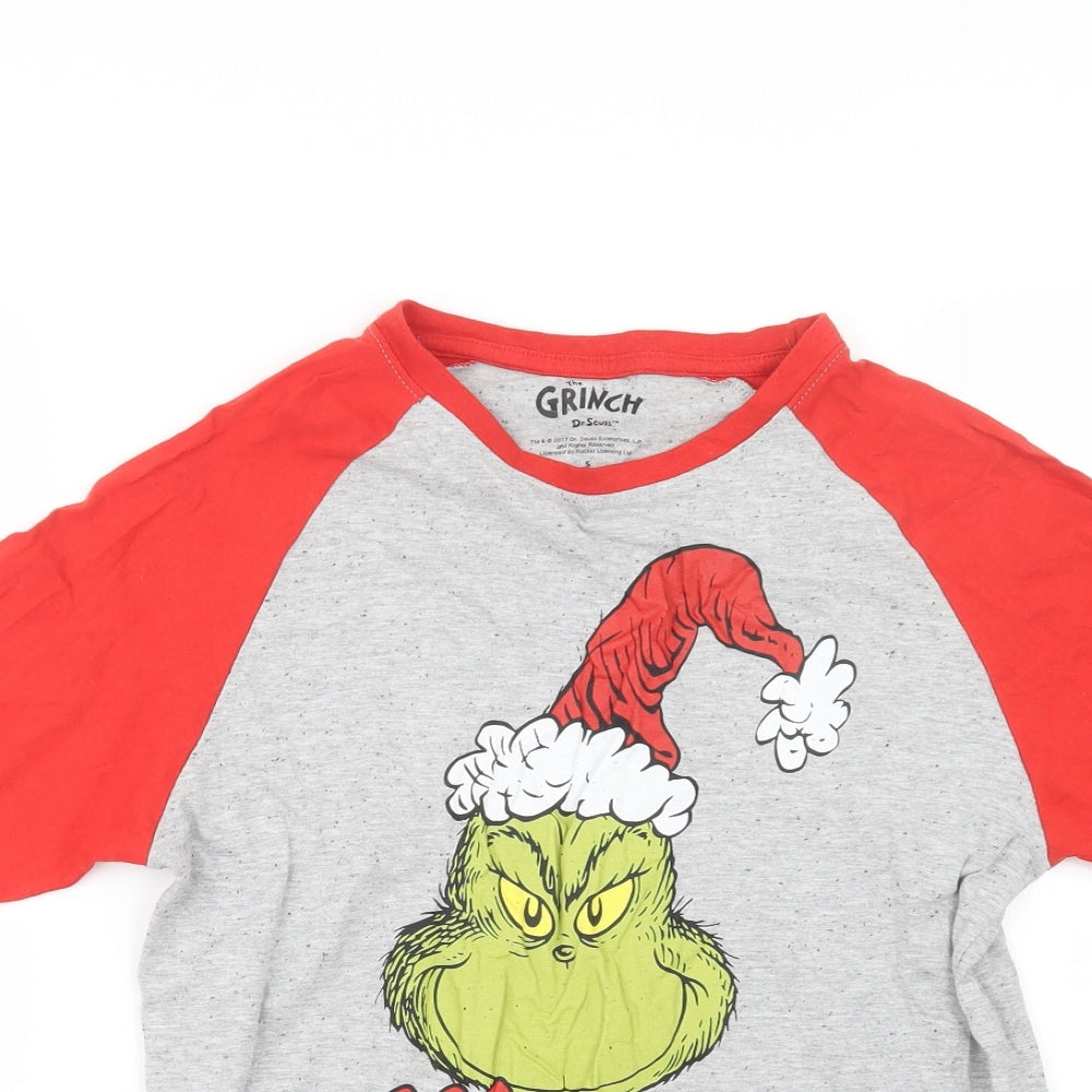 Primark Mens Grey    T-Shirt Size S  - The Grinch