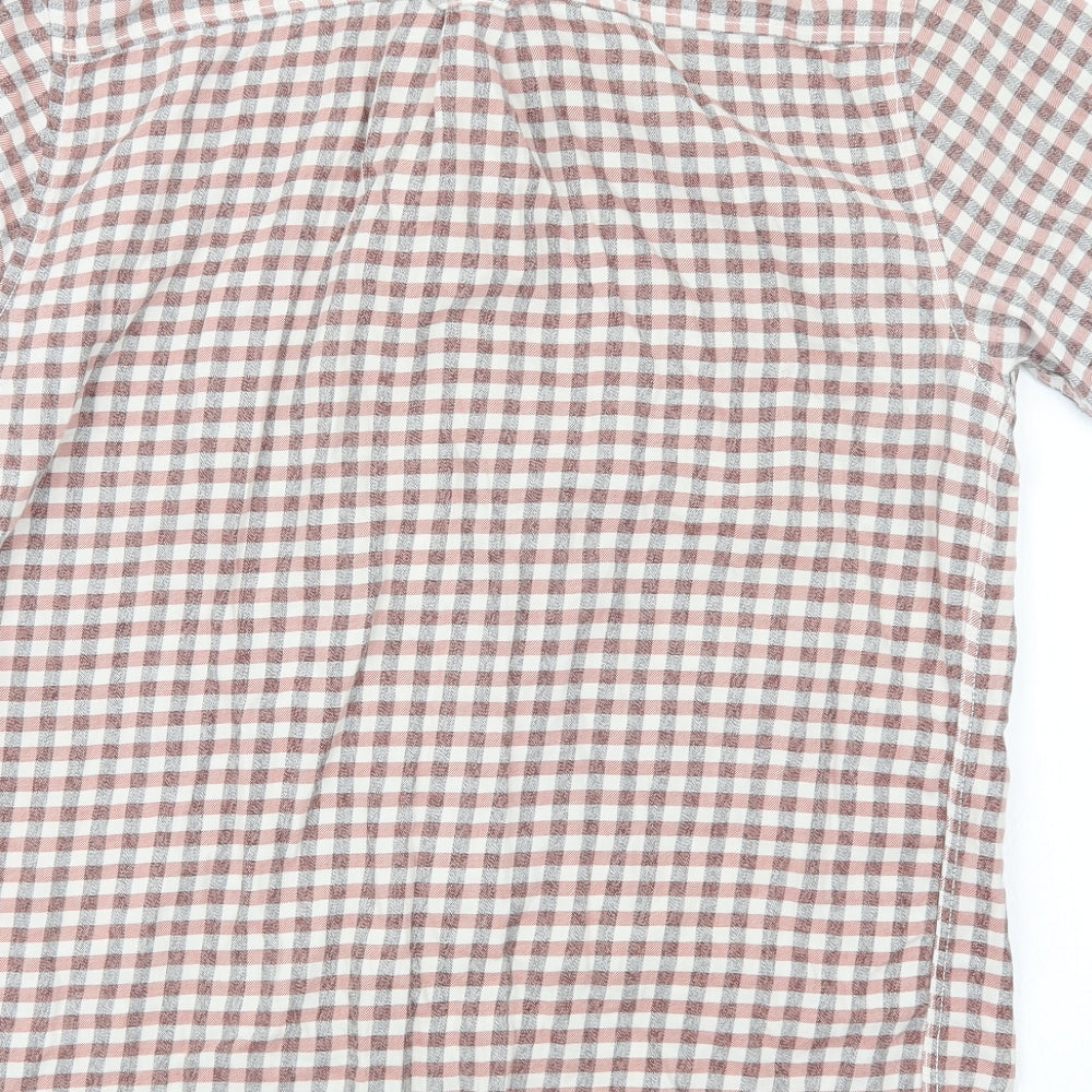 Topman Mens Red Check   Button-Up Size M
