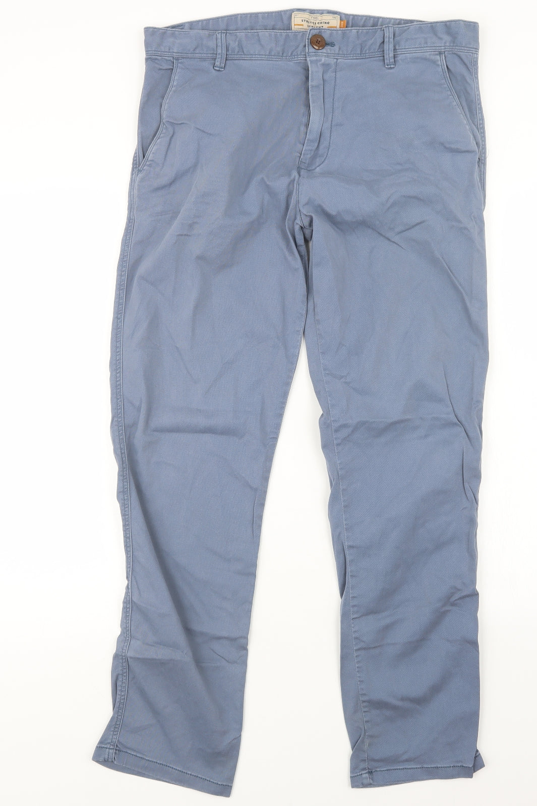 NEXT Mens Blue   Chino Trousers Size 35 in L29 in
