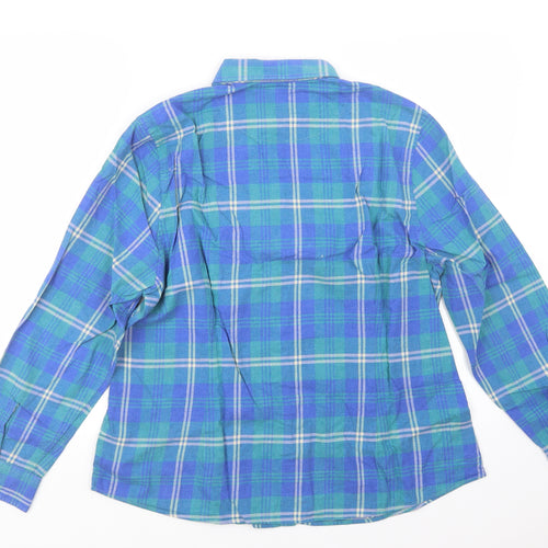 Charles Tyrwhitt Womens Blue Check  Basic Button-Up Size 18