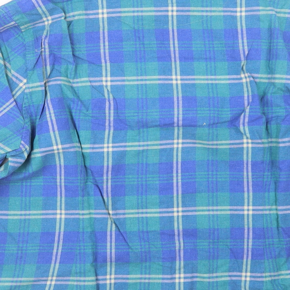 Charles Tyrwhitt Womens Blue Check  Basic Button-Up Size 18