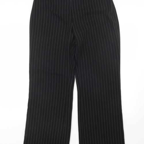 Marks and Spencer Womens Black Striped  Trousers  Size 16 L31 in