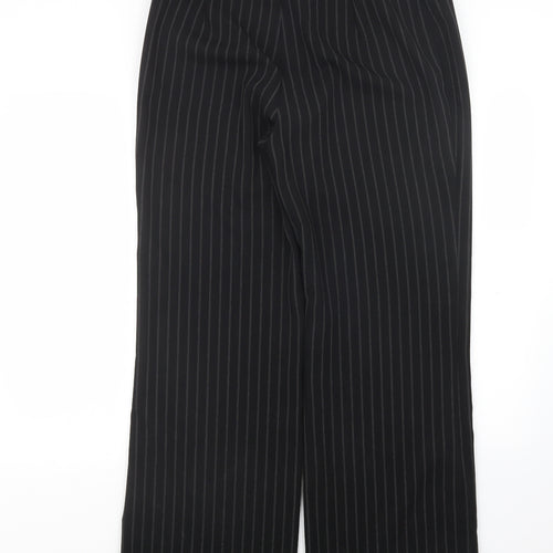 Marks and Spencer Womens Black Striped  Trousers  Size 16 L31 in