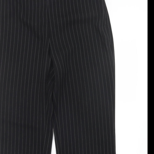 Marks and Spencer Womens Black Striped  Trousers  Size 16 L31 in