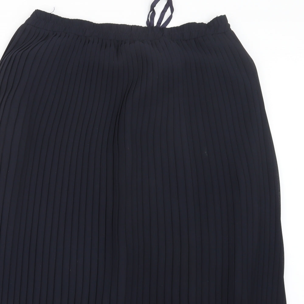 Preworn Womens Blue   Pleated Skirt Size 16