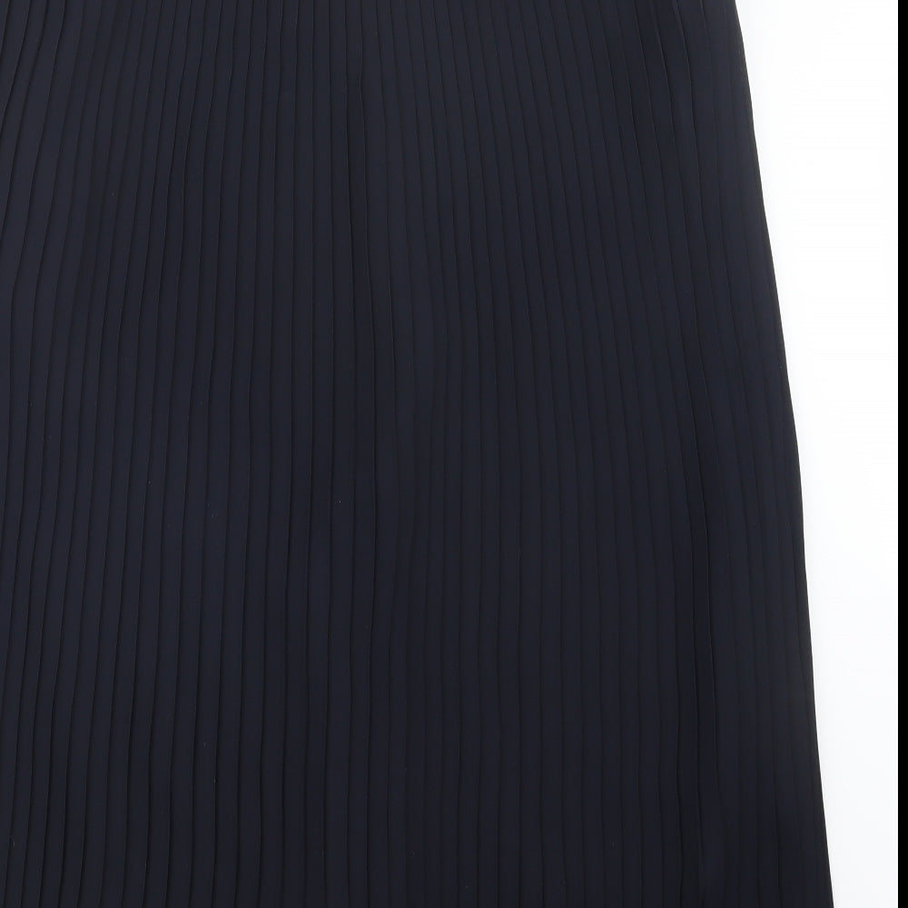 Preworn Womens Blue   Pleated Skirt Size 16