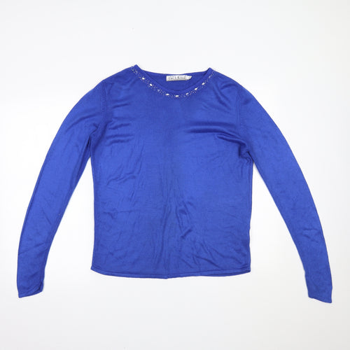 Pure & Natural Womens Blue   Basic Blouse Size 16