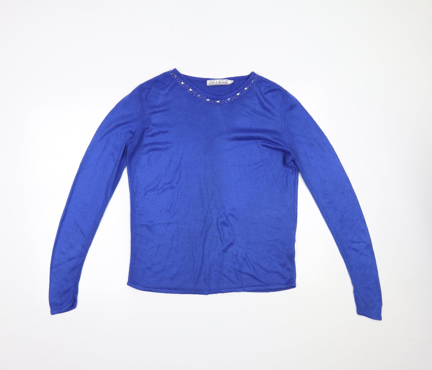 Pure & Natural Womens Blue   Basic Blouse Size 16