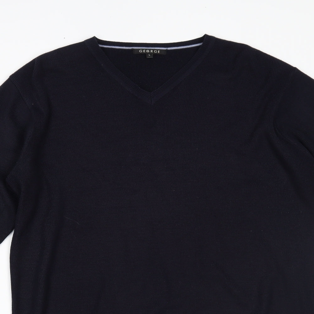 George Mens Blue   Pullover Jumper Size L