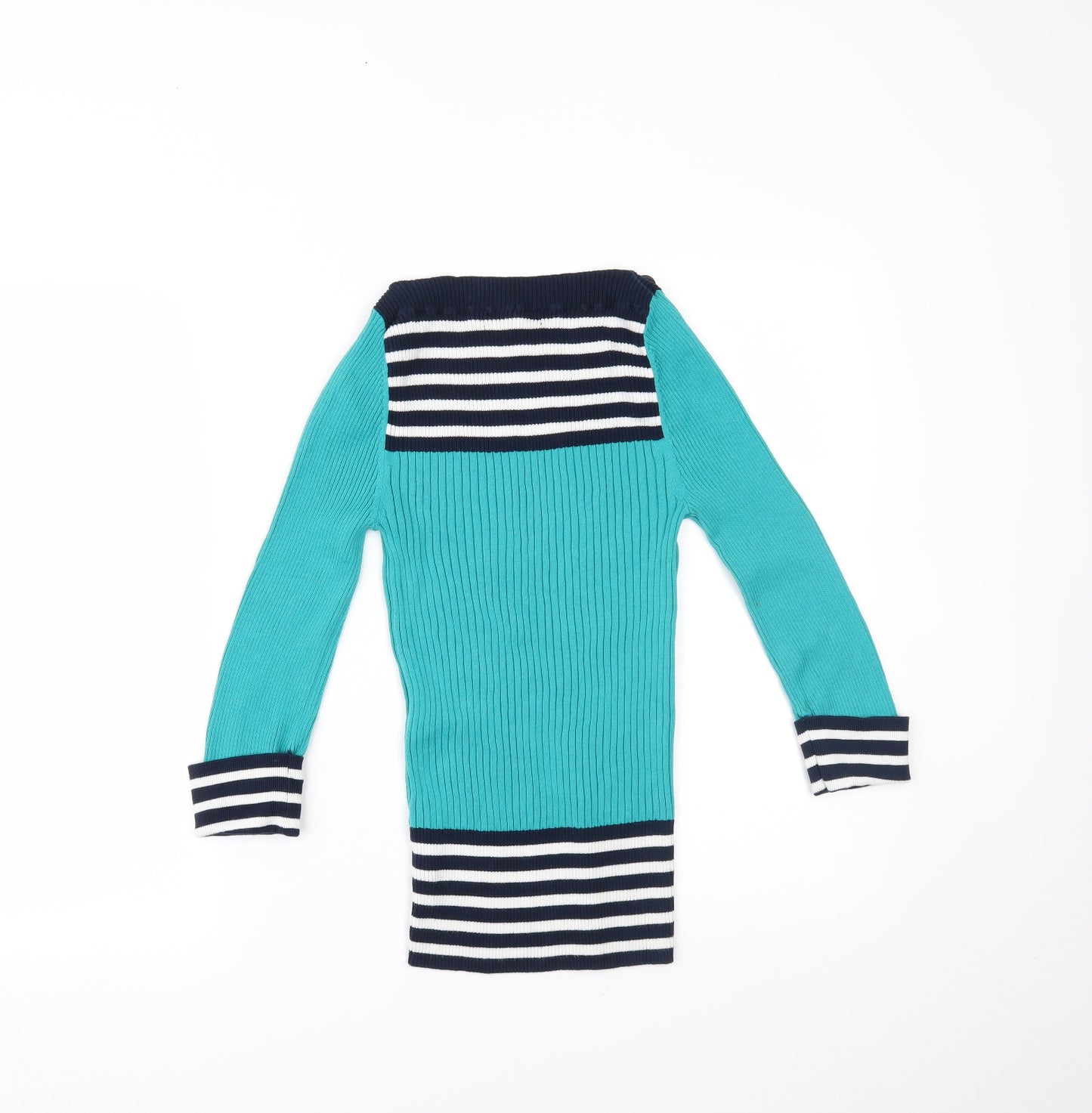 NEXT Womens Blue Striped  Basic Blouse Size 10