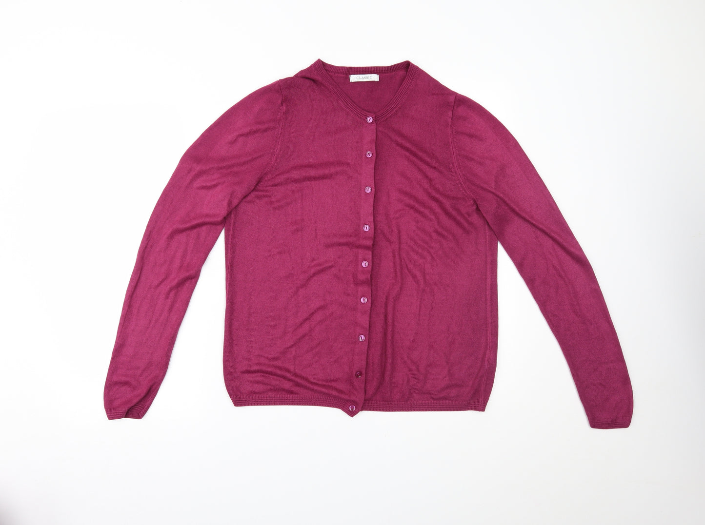 Marks and Spencer Womens Purple   Cardigan Jumper Size 14