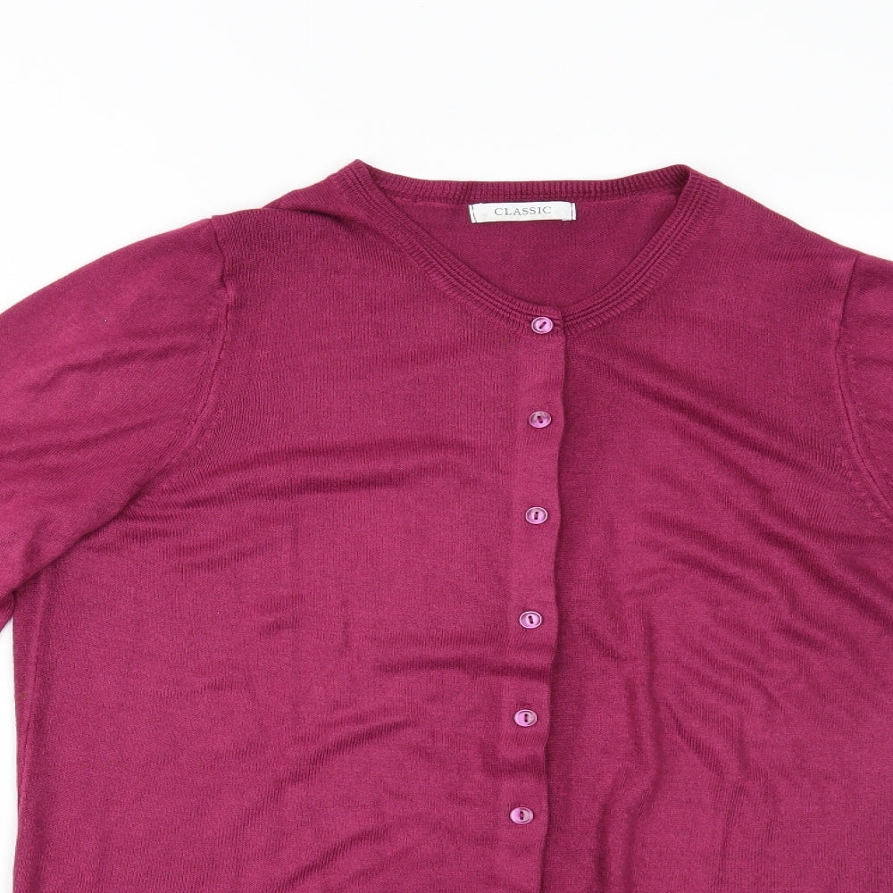 Marks and Spencer Womens Purple   Cardigan Jumper Size 14