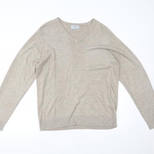 Marks and Spencer Mens Beige   Pullover Jumper Size L