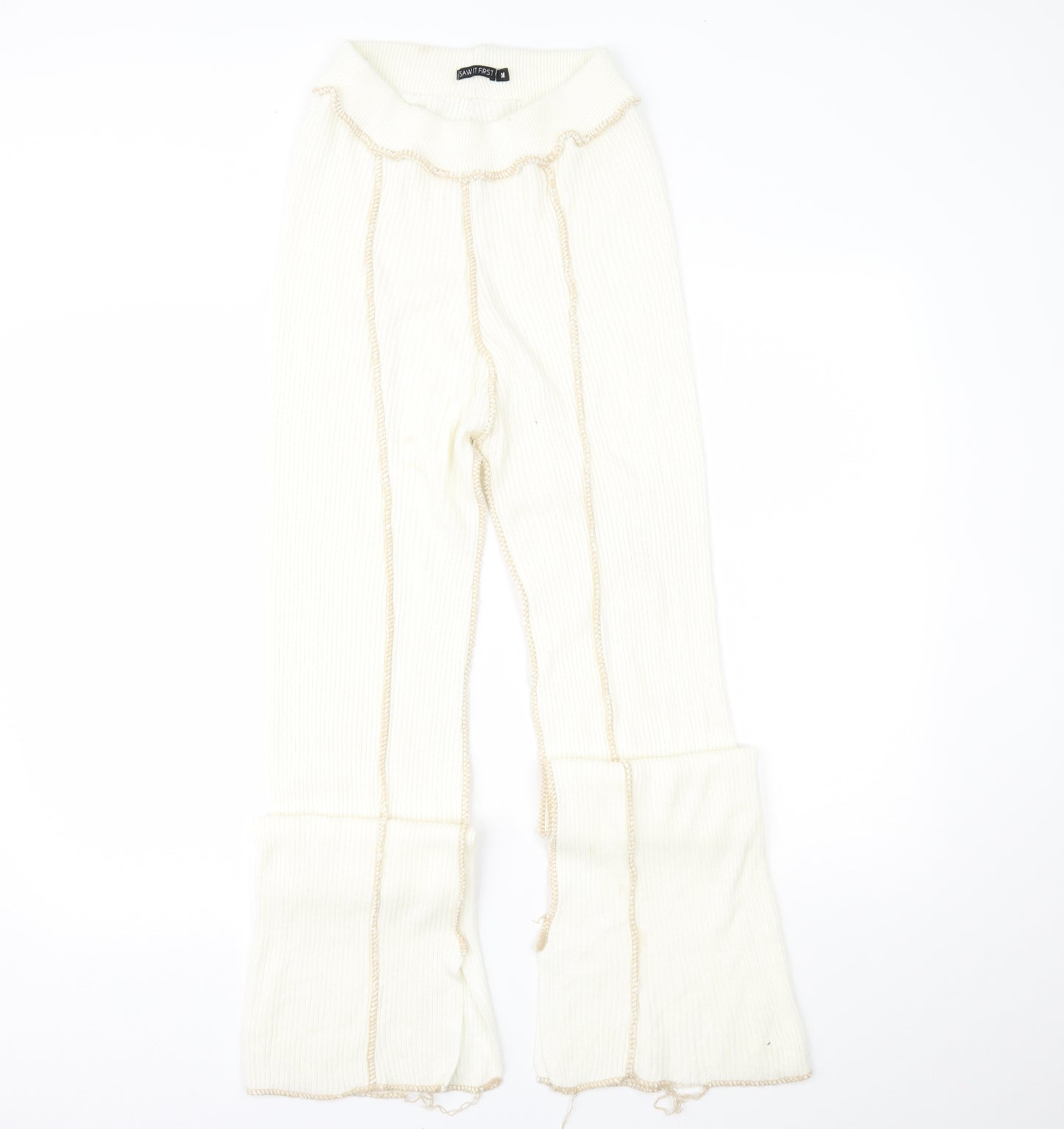 I SAW IT FIRST Womens Ivory   Trousers  Size M L31 in