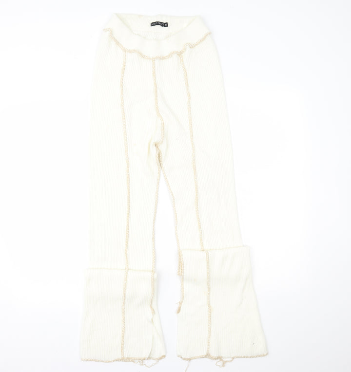 I SAW IT FIRST Womens Ivory   Trousers  Size M L31 in