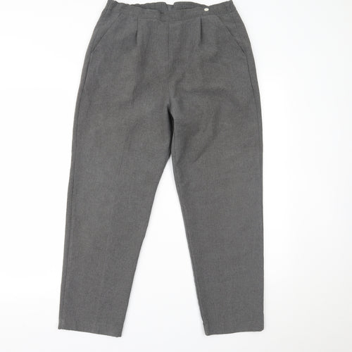 EDITIONS Womens Grey   Trousers  Size 12 L24 in