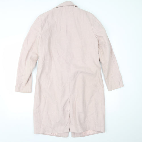 New Look Womens Pink   Overcoat Coat Size 10