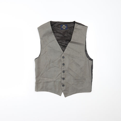 Elkvu Mens Brown   Jacket Suit Waistcoat Size 36