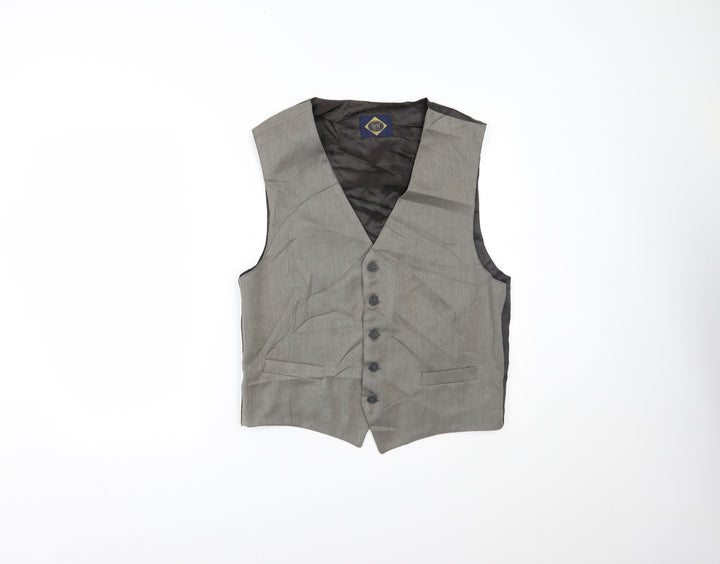 Elkvu Mens Brown   Jacket Suit Waistcoat Size 36