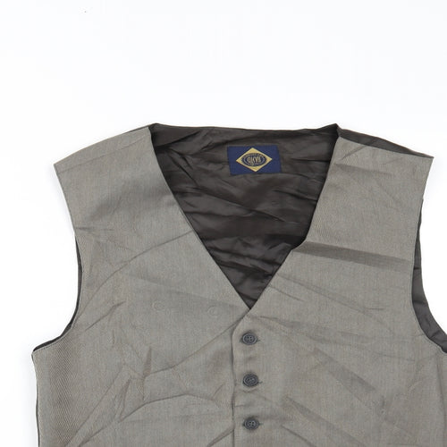 Elkvu Mens Brown   Jacket Suit Waistcoat Size 36