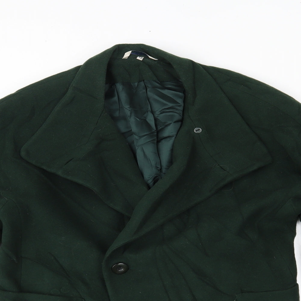 NuAge Womens Green   Overcoat Coat Size 12