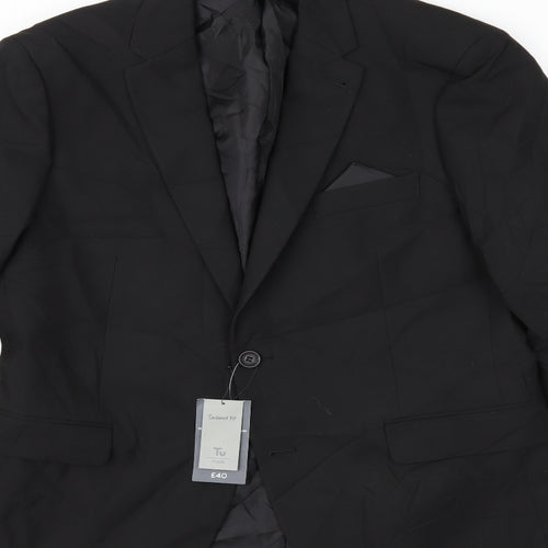 TU Mens Black   Jacket Blazer Size 40