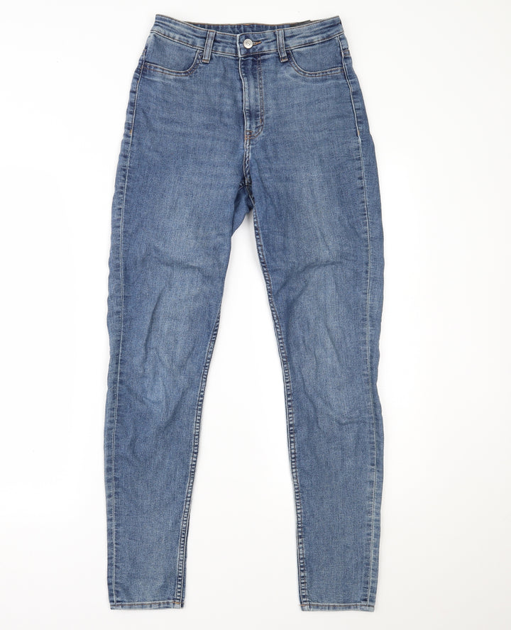H&M Womens Blue  Denim Skinny Jeans Size 8 L27 in