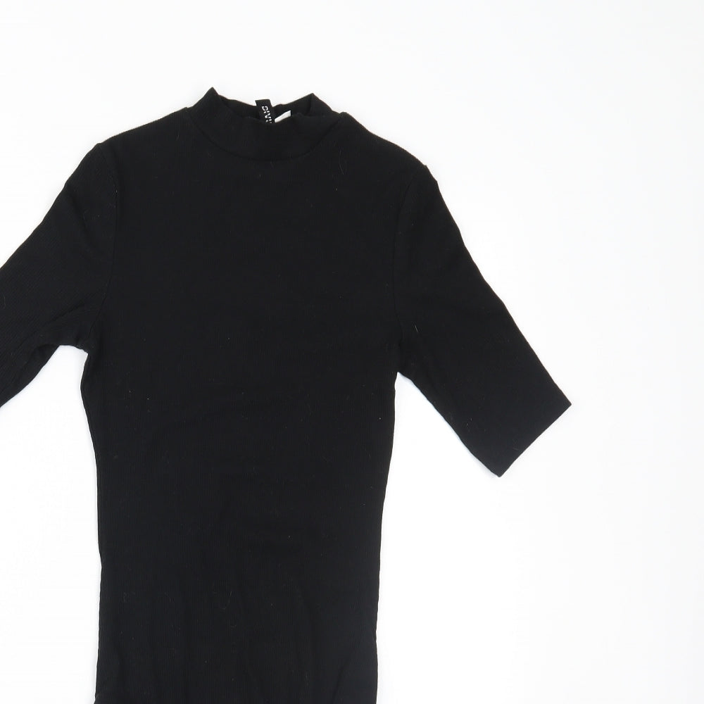 H&M Womens Black   Bodysuit One-Piece Size XS