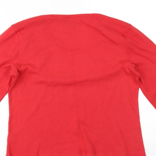 Bm Casual Womens Red   Basic Blouse Size S