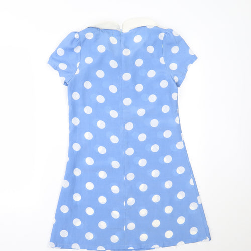 Hearts & Bows Womens Blue Polka Dot  Fit & Flare  Size 6