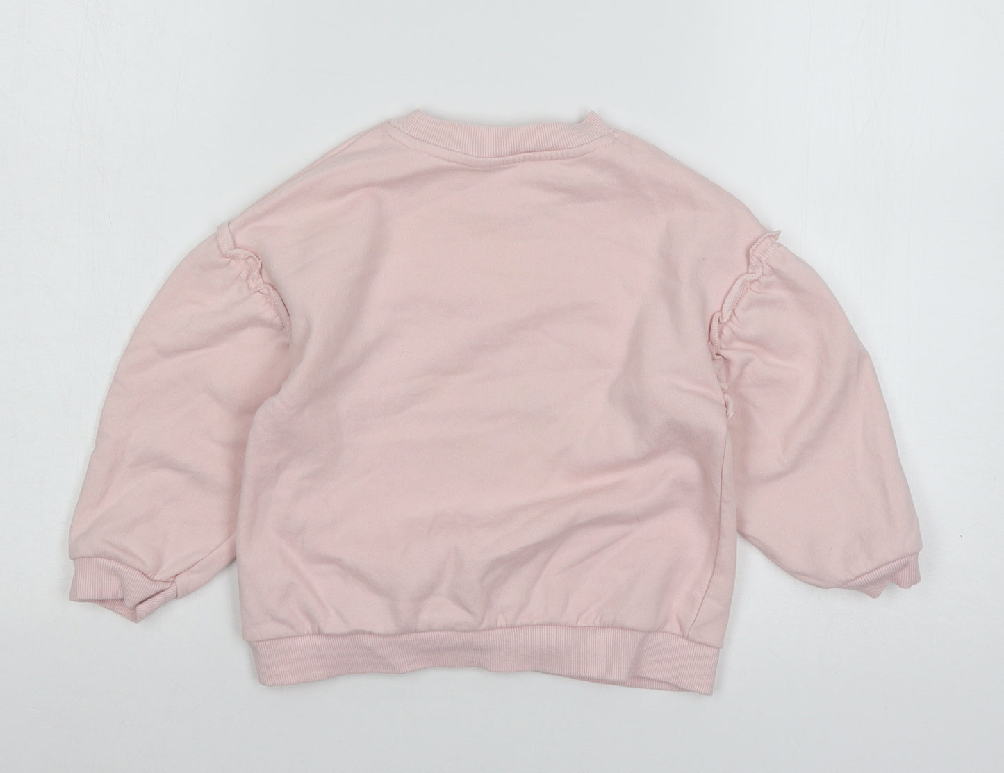 River Island Girls Pink  Jersey Pullover Sweatshirt Size 4-5 Years  - Princess