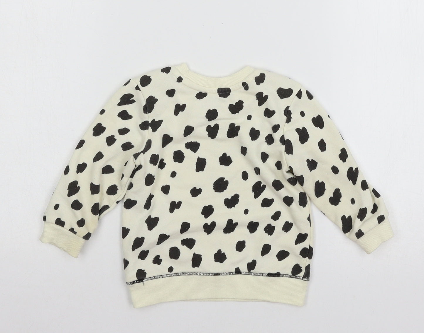 Primark Baby Ivory Animal Print Jersey Pullover Jumper Size 12-18 Months