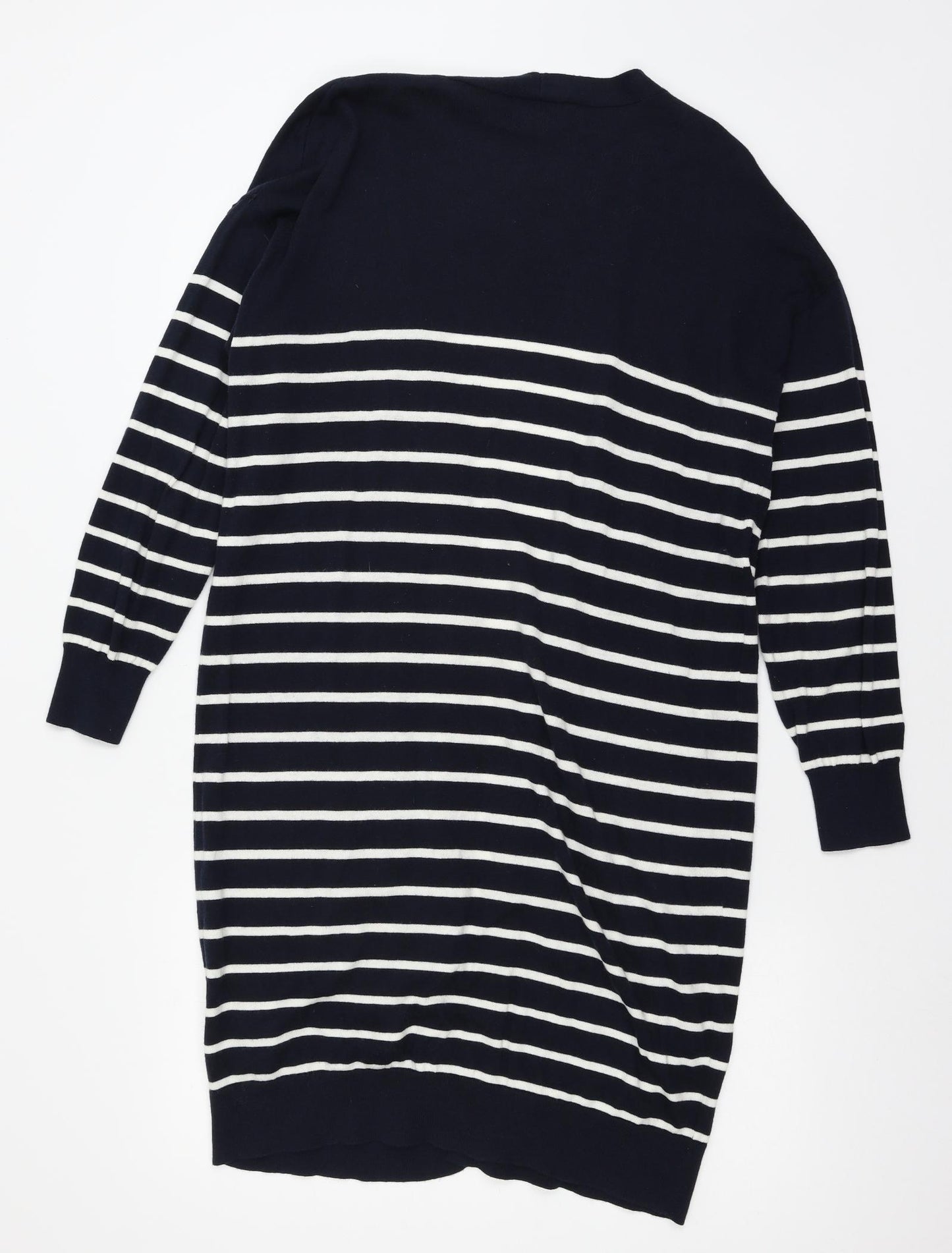 NEXT Womens Blue Striped Knit Cardigan Jumper Size 18
