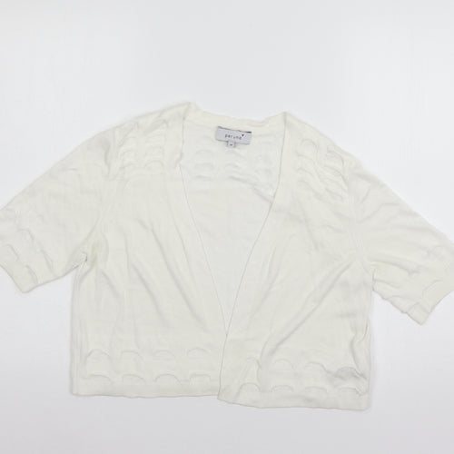 Per Una Womens White  Knit Shrug Jumper Size 14