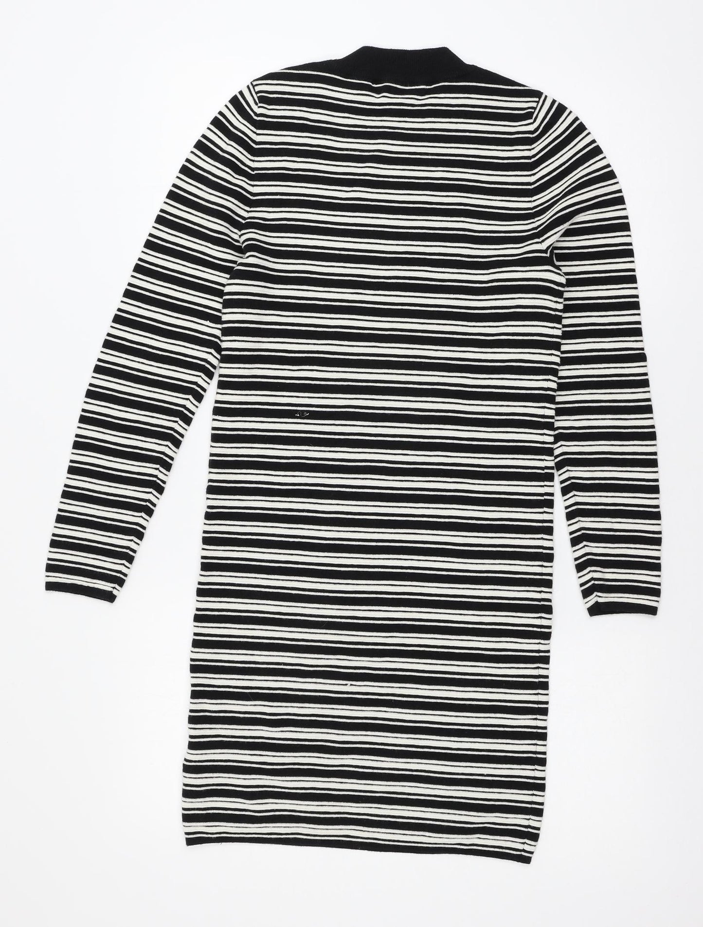 Very Womens Black Striped Jersey Jumper Dress  Size 10