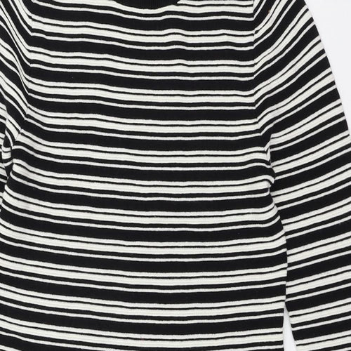 Very Womens Black Striped Jersey Jumper Dress  Size 10