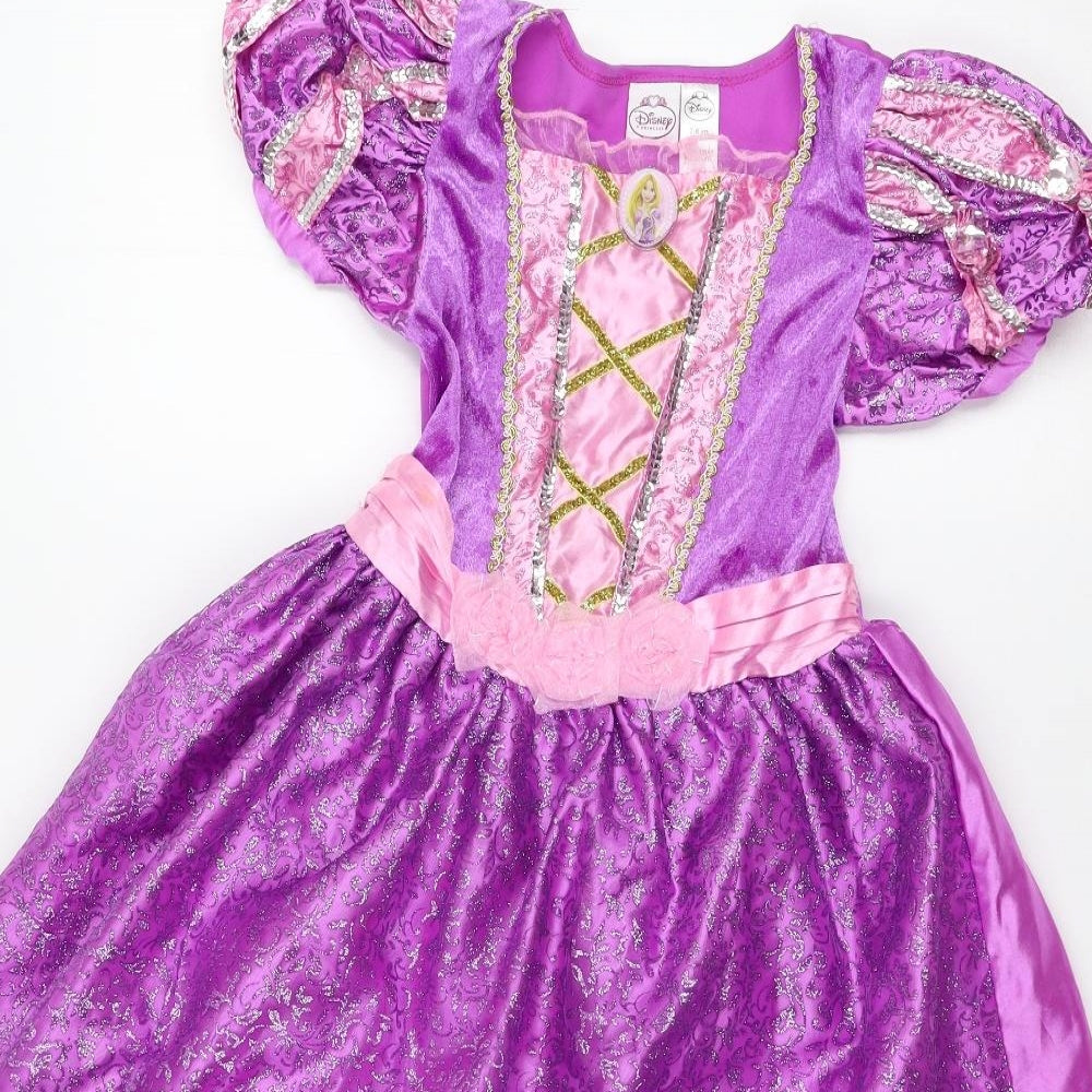 TU Girls Purple   Fit & Flare  Size 7-8 Years  - Rapunzel Fancy Dress