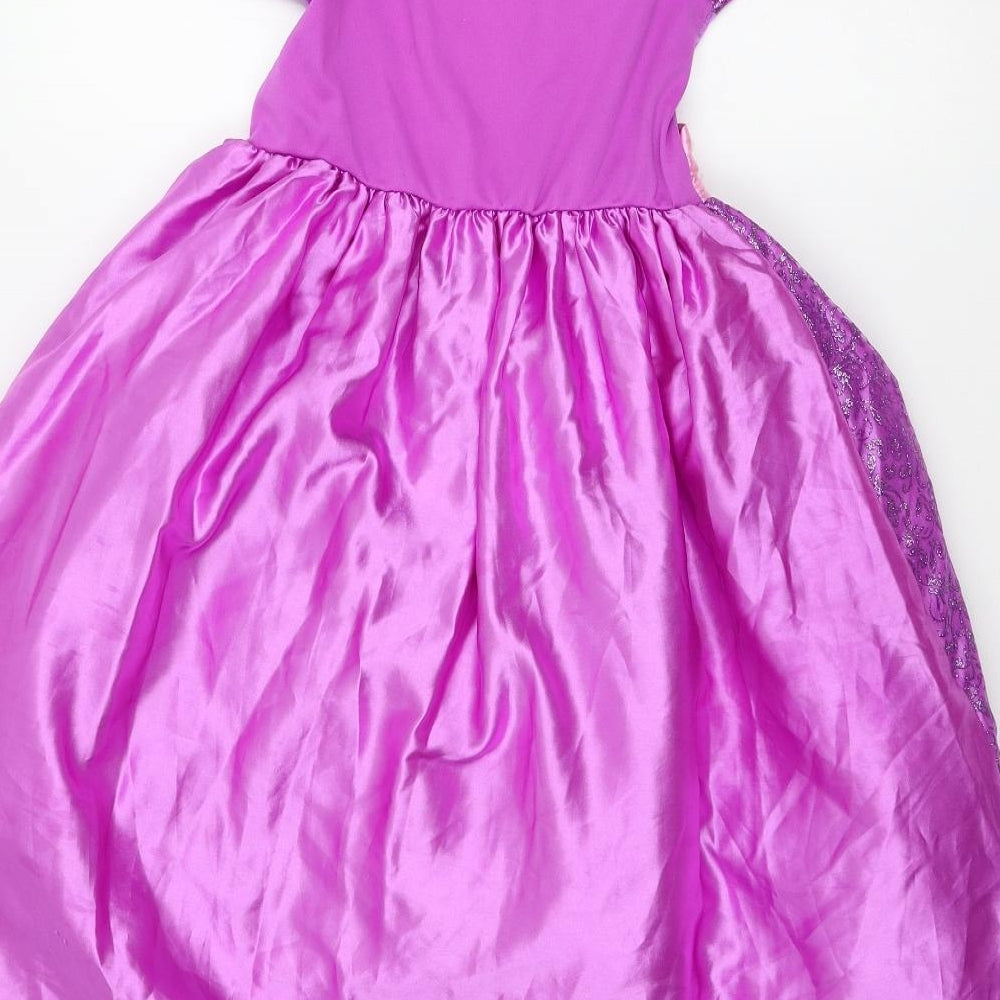 TU Girls Purple   Fit & Flare  Size 7-8 Years  - Rapunzel Fancy Dress