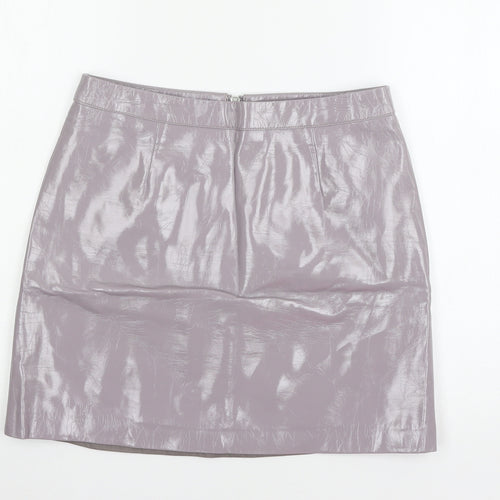 Miss sel Womens Grey   A-Line Skirt Size 12