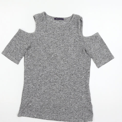 MArks Womens Grey  Jersey Basic T-Shirt Size 10