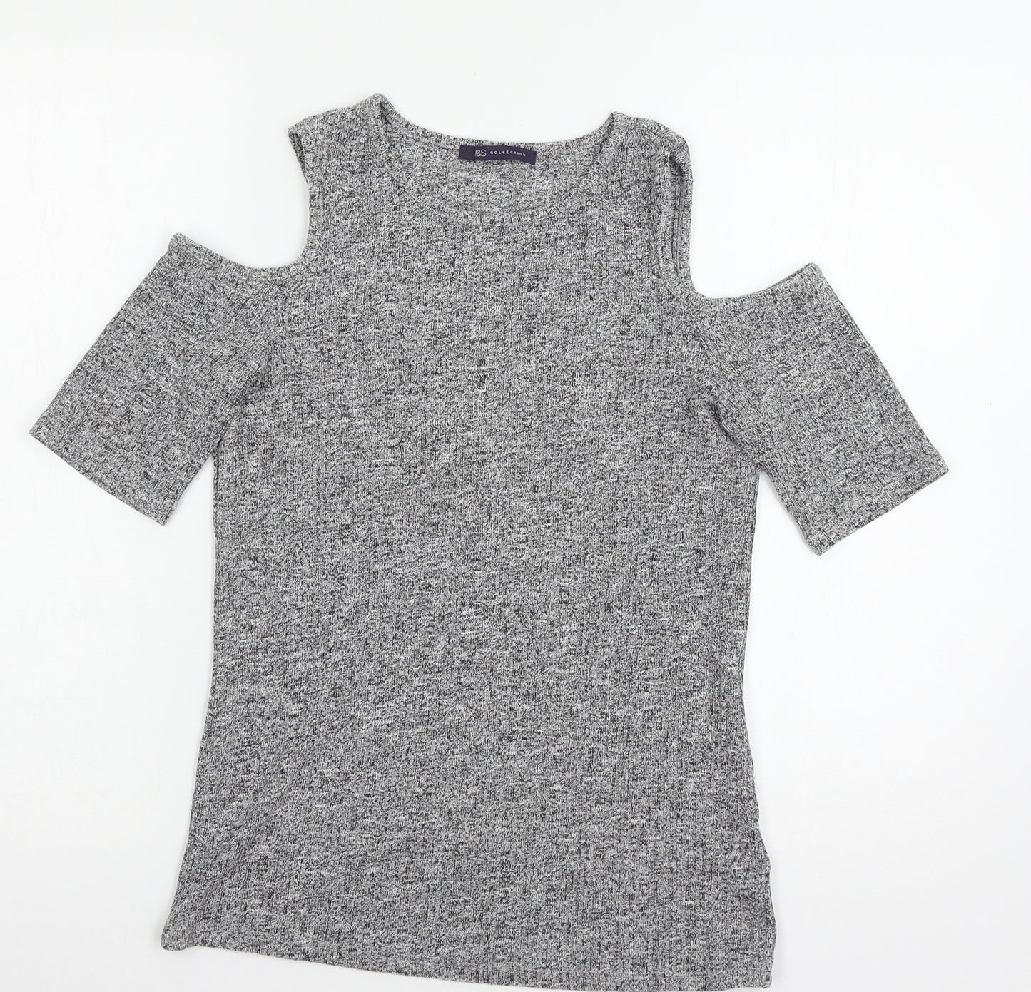 MArks Womens Grey  Jersey Basic T-Shirt Size 10