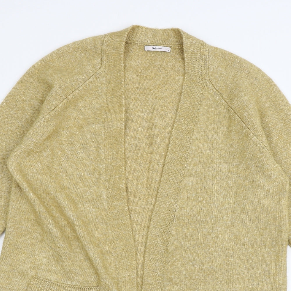 TU Womens Beige  Knit Cardigan Jumper Size 10