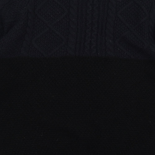 Cedar Woo Mens Black  Knit Pullover Jumper Size L