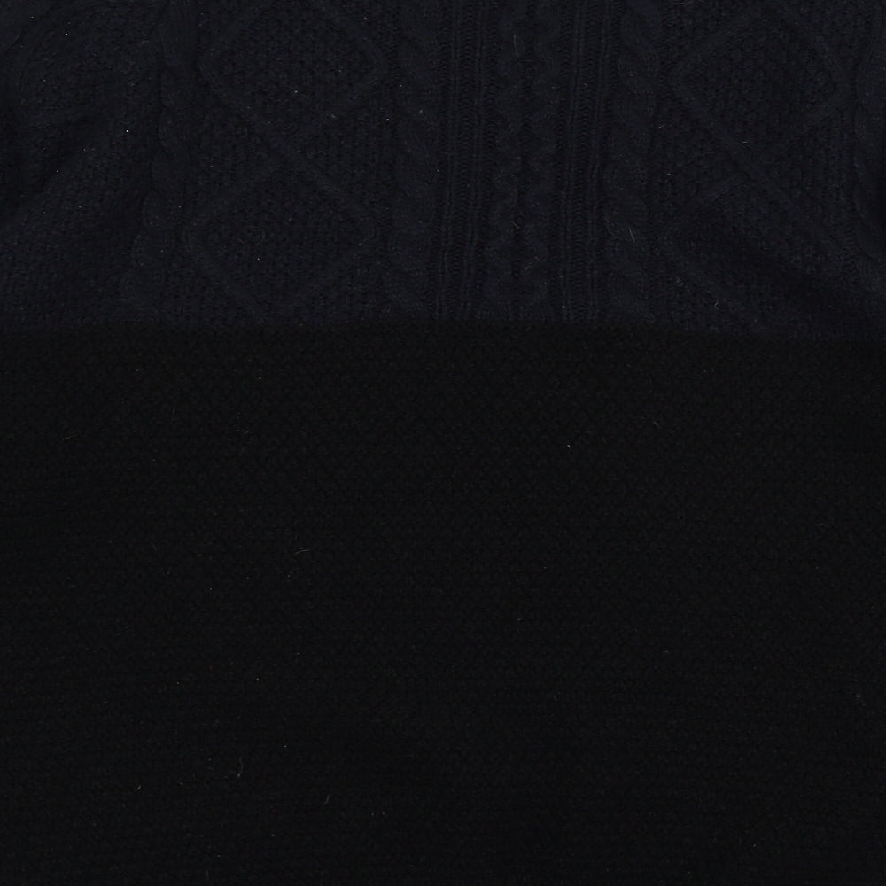 Cedar Woo Mens Black  Knit Pullover Jumper Size L