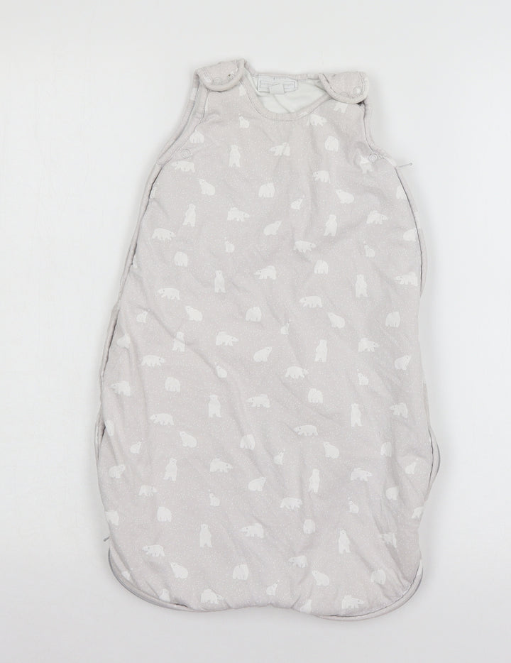 The lit Baby Grey Geometric Jersey Babydoll One Piece Size 3-6 Months - Polar Bear sleep suit