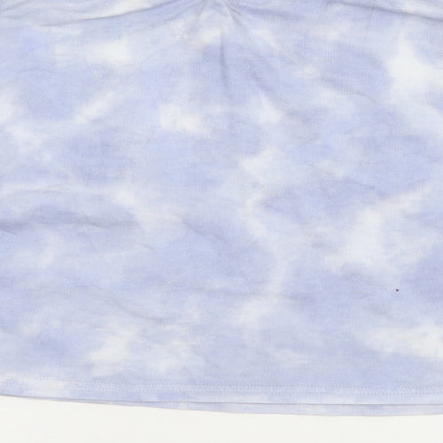 NEXT Girls Blue Geometric Jersey Pullover Sweatshirt Size 11 Years  - Tie Dye
