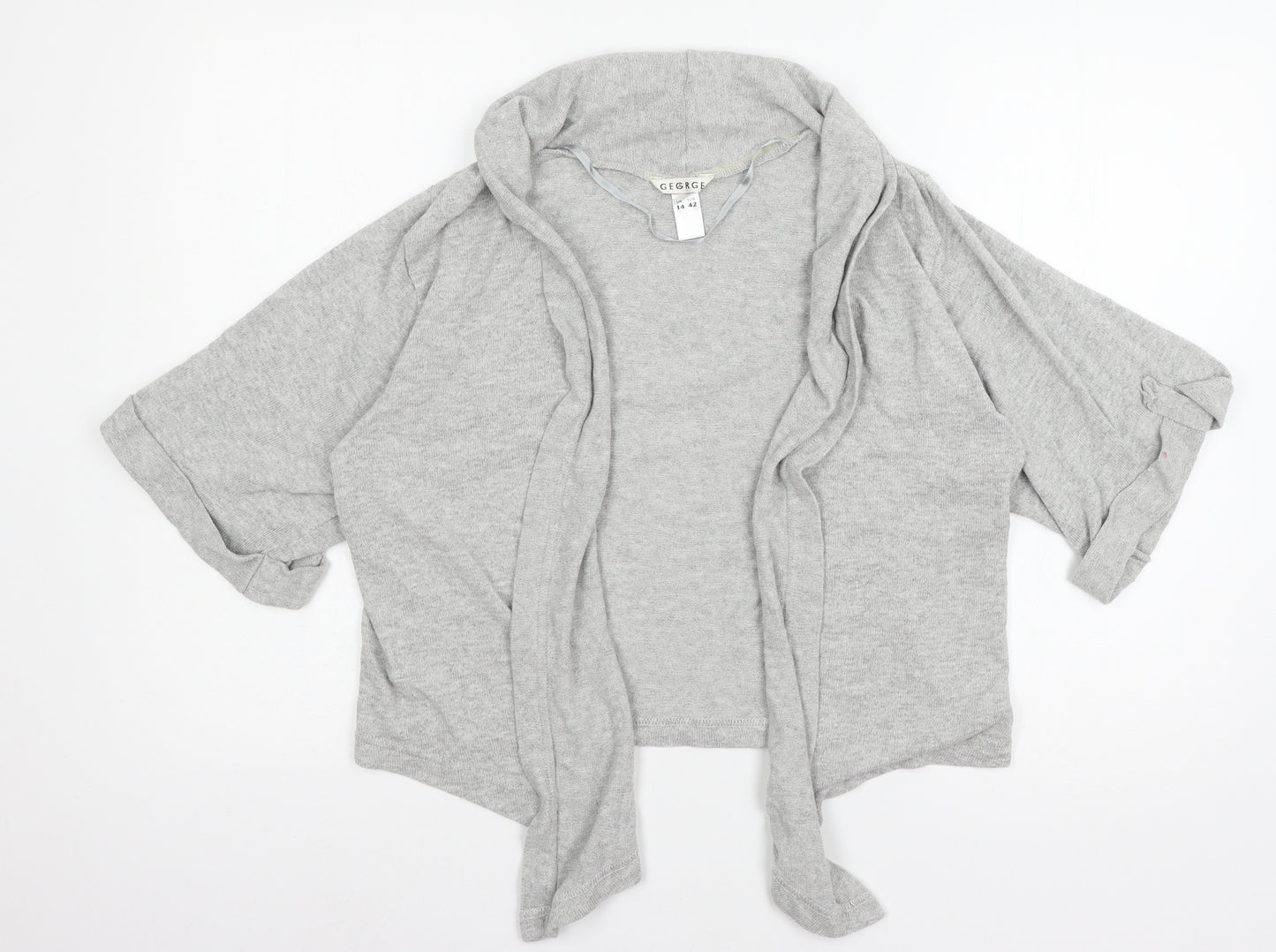 George Womens Grey  Knit Cardigan Jumper Size 14
