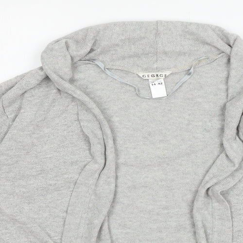 George Womens Grey  Knit Cardigan Jumper Size 14