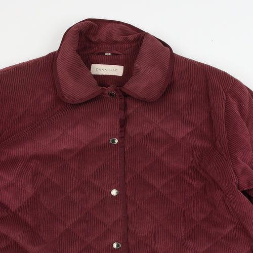 Dannimac Womens Red  Corduroy Quilted Coat Size XL