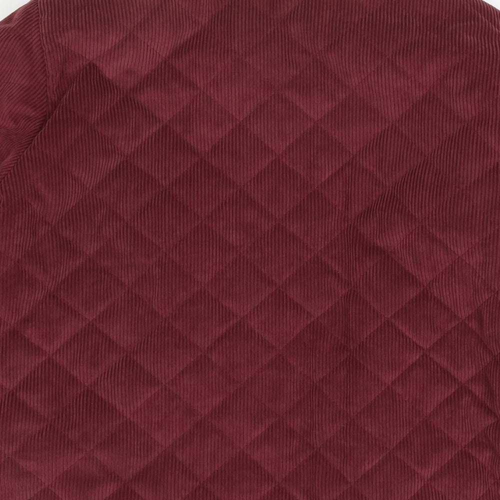 Dannimac Womens Red  Corduroy Quilted Coat Size XL